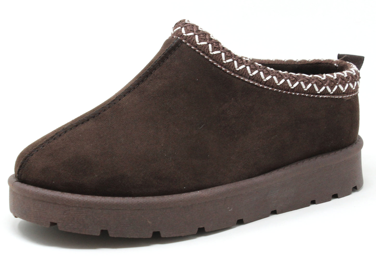 Chocolate Trim Low Slip On Boot