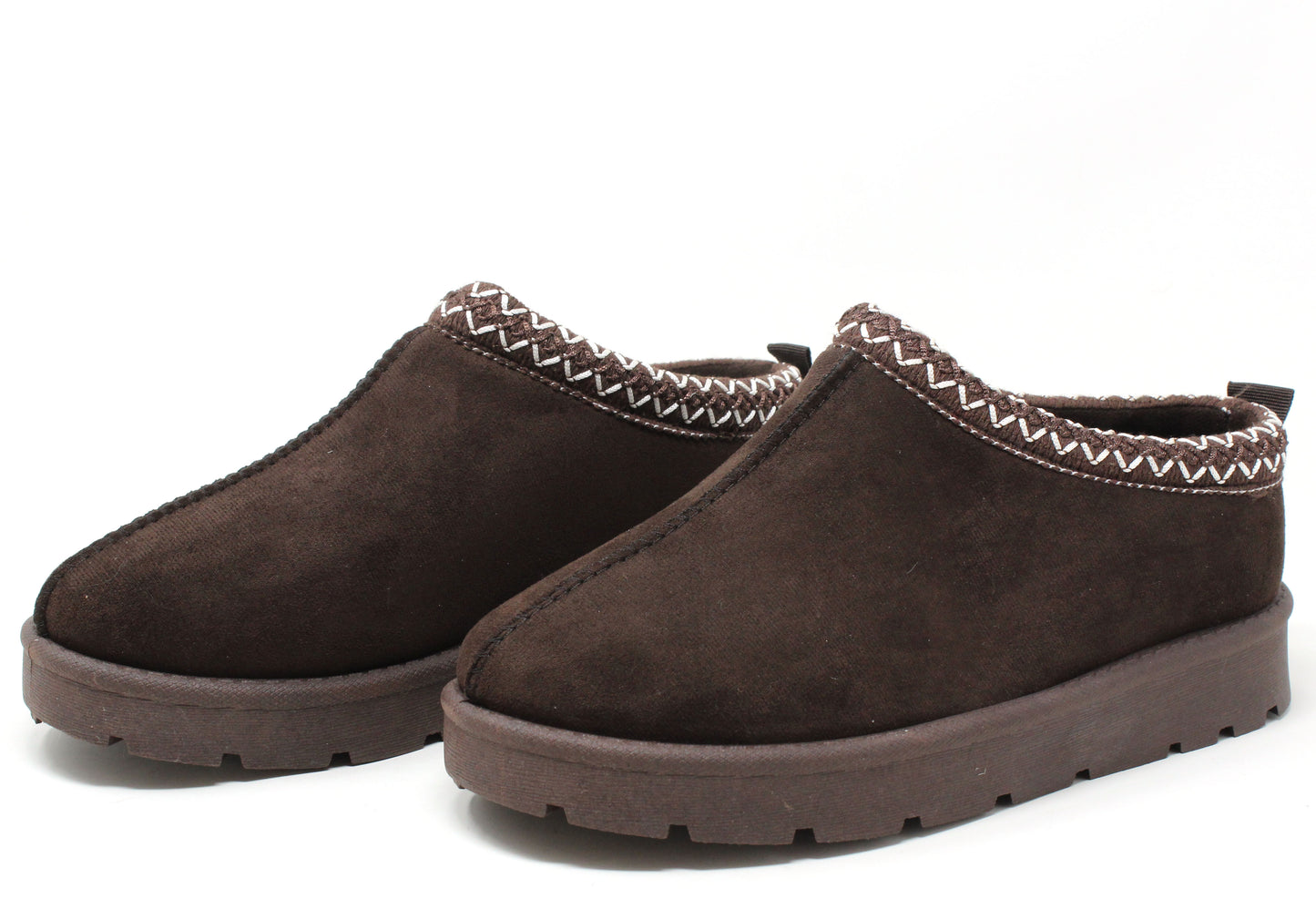 Chocolate Trim Low Slip On Boot