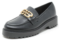 Soft Golden Buckle Loafer