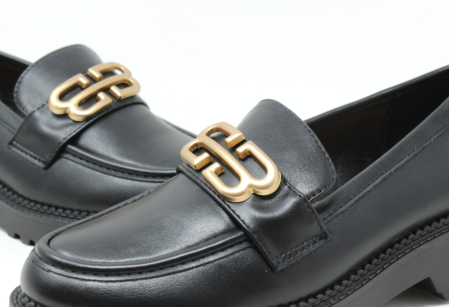 Soft Golden Buckle Loafer