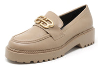 Soft Golden Buckle Loafer