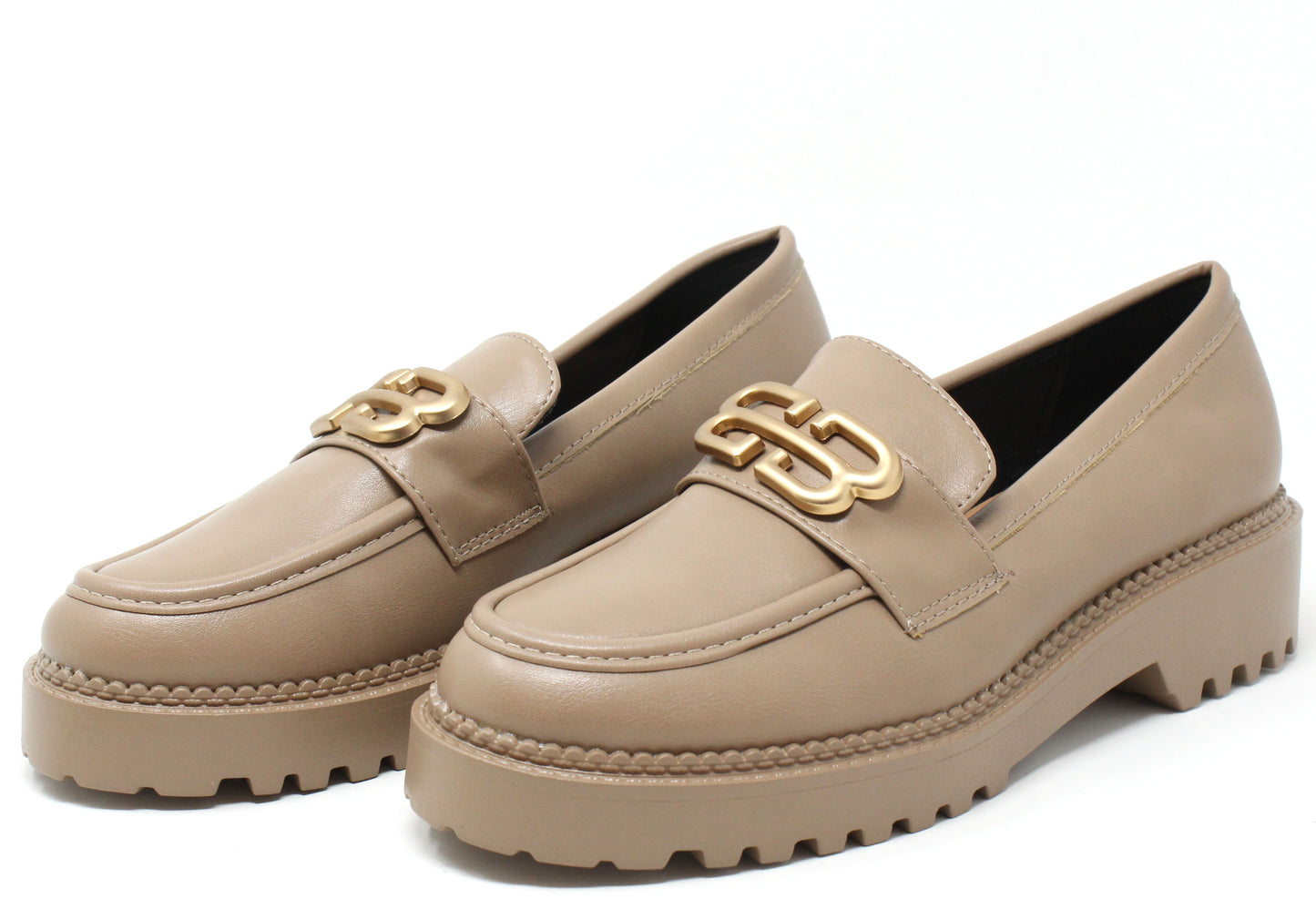 Soft Golden Buckle Loafer