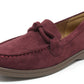 Maroon loafer shoe on a white background