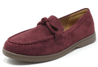 Maroon loafer shoe on a white background