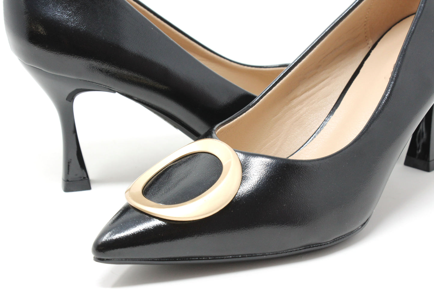 Court Heel With Soft Gold Buckle