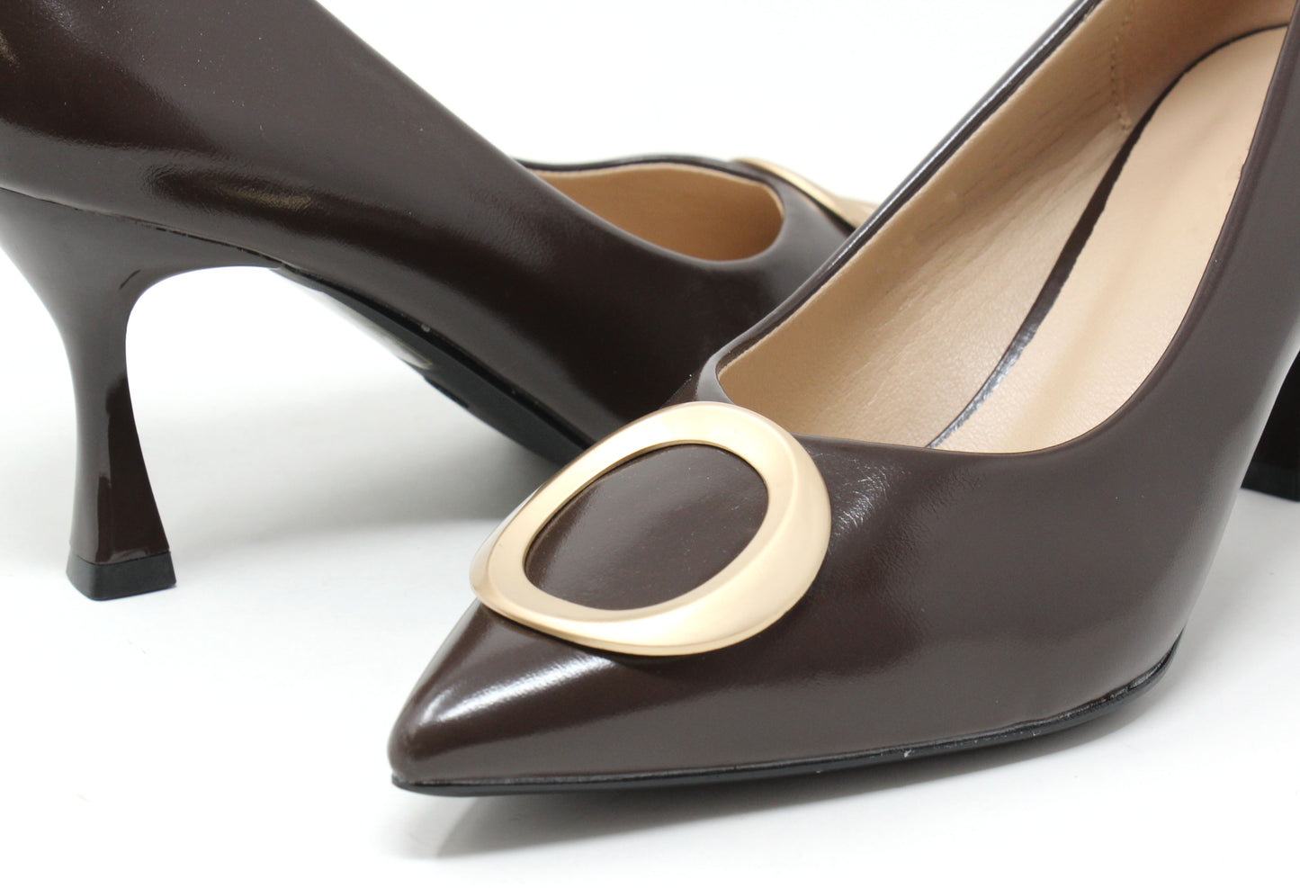 Court Heel With Soft Gold Buckle