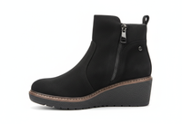 Faux Suede Wedge Boot