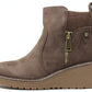 Faux Suede Wedge Boot
