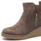 Faux Suede Wedge Boot