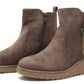Faux Suede Wedge Boot