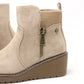 Faux Suede Wedge Boot