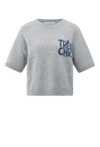 Knitted Short Sleeve Sweater