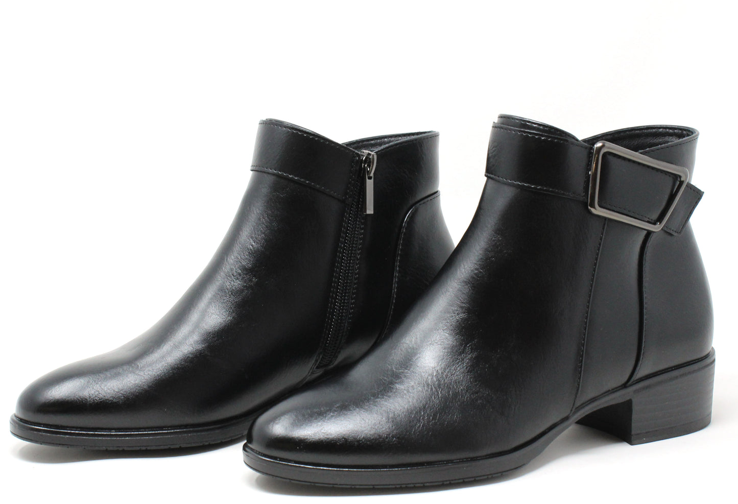 Wide Buckle Ankle Boot