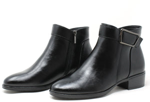 Wide Buckle Ankle Boot