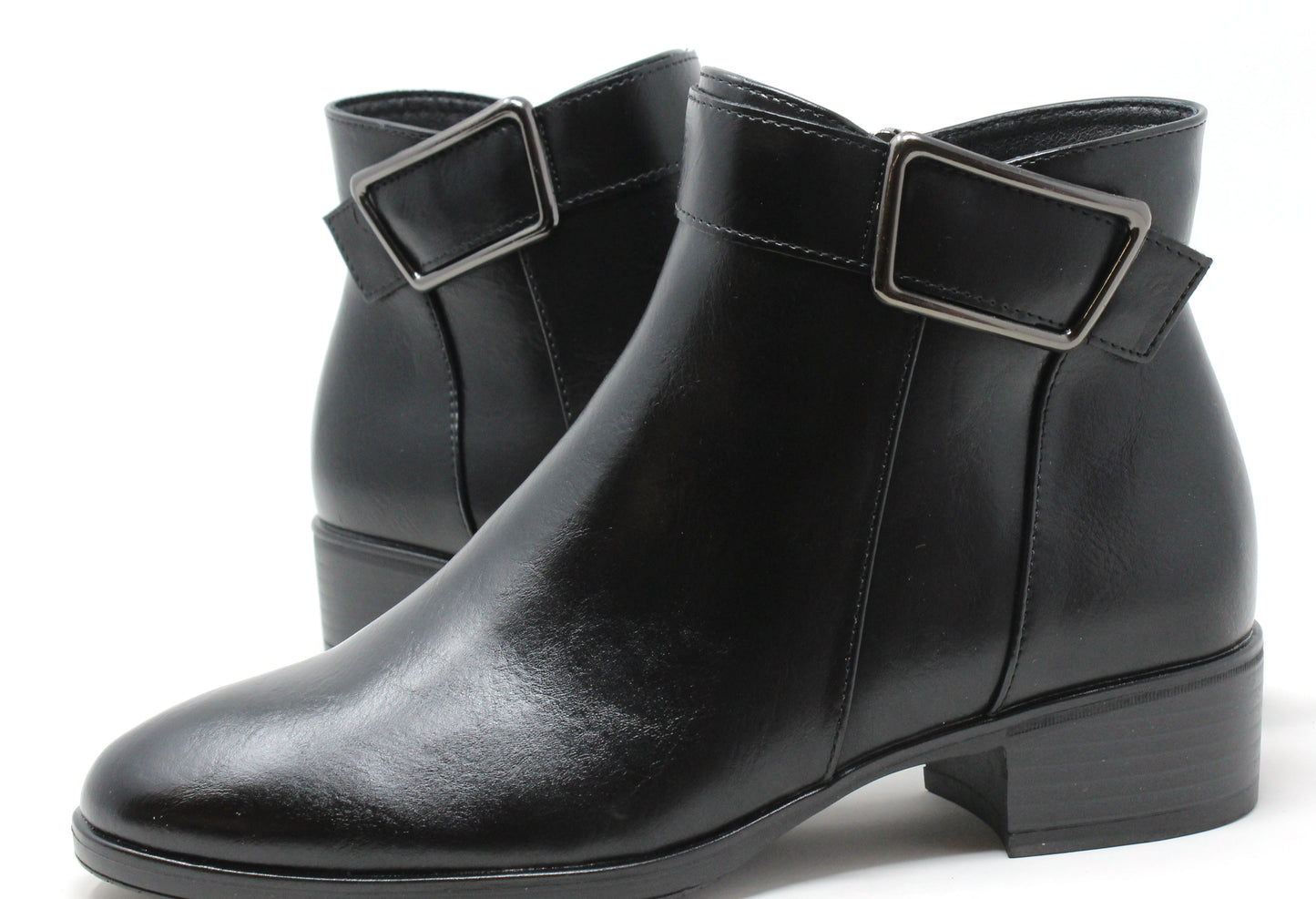 Wide Buckle Ankle Boot