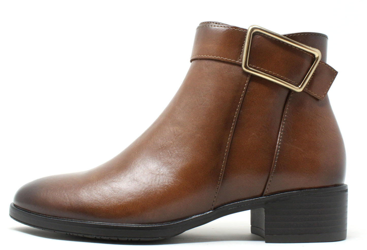 Wide Buckle Ankle Boot