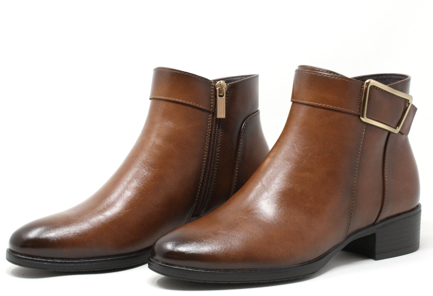 Wide Buckle Ankle Boot