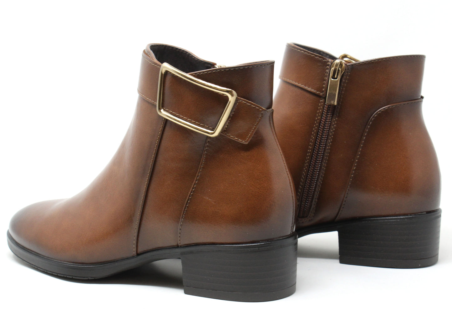 Wide Buckle Ankle Boot