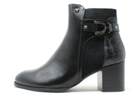 Faux Suede Panel Ankle Boot