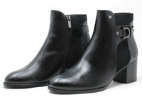 Faux Suede Panel Ankle Boot