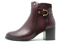 Faux Suede Panel Ankle Boot