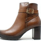 Cross Buckle Ankle Boot