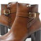 Cross Buckle Ankle Boot