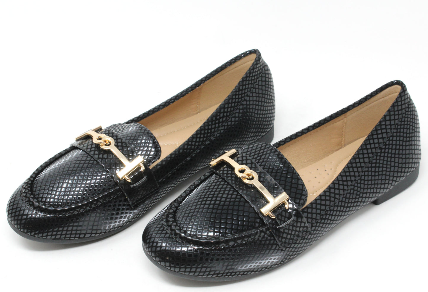 Faux Snake Effect Loafer