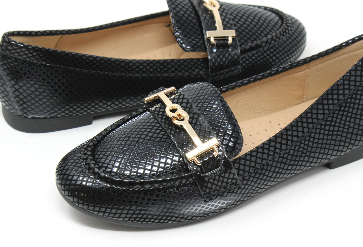Faux Snake Effect Loafer