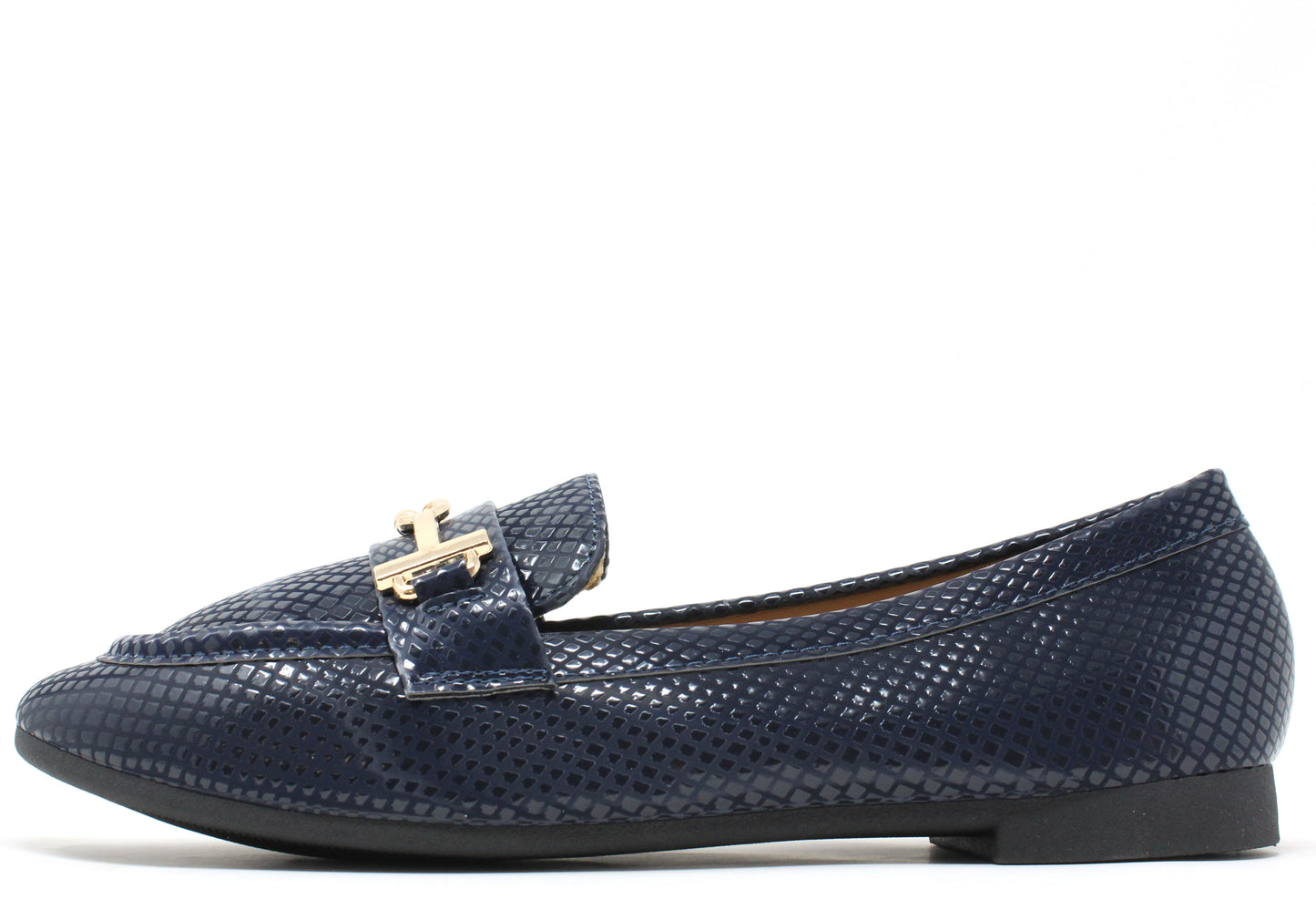 Faux Snake Effect Loafer