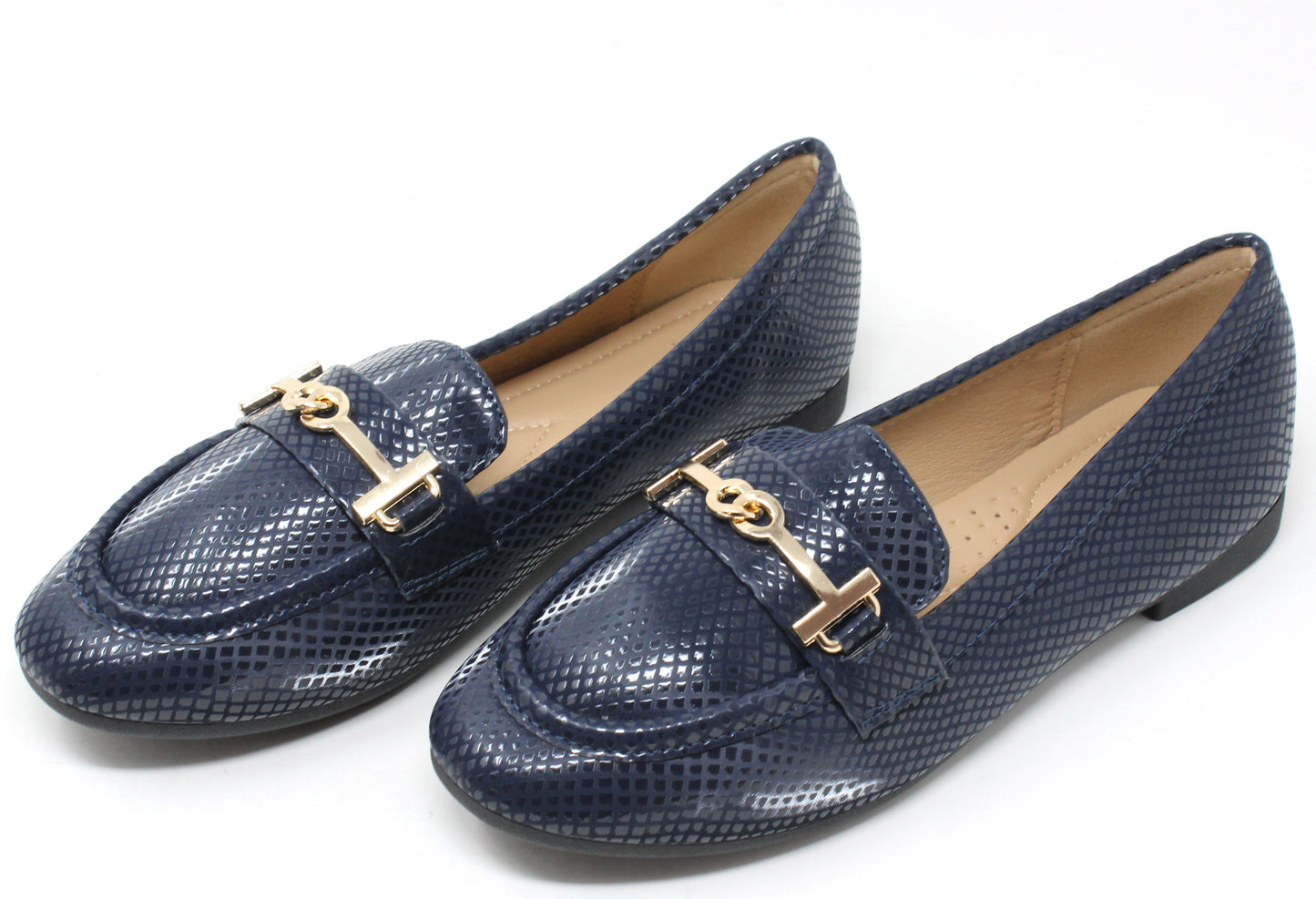 Faux Snake Effect Loafer