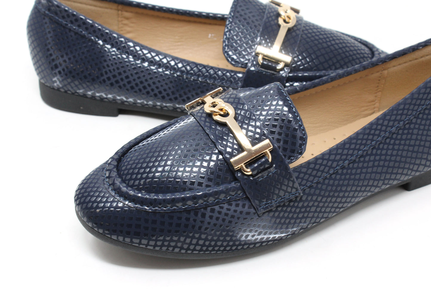 Faux Snake Effect Loafer