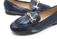 Faux Snake Effect Loafer