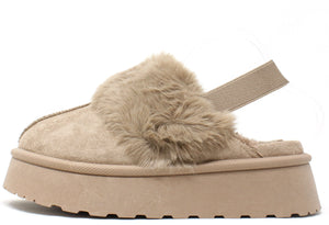 Flatform Faux Fur Trim Boots