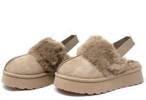 Flatform Faux Fur Trim Boots