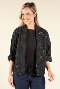 Floral Embroidered Quilted Jacket