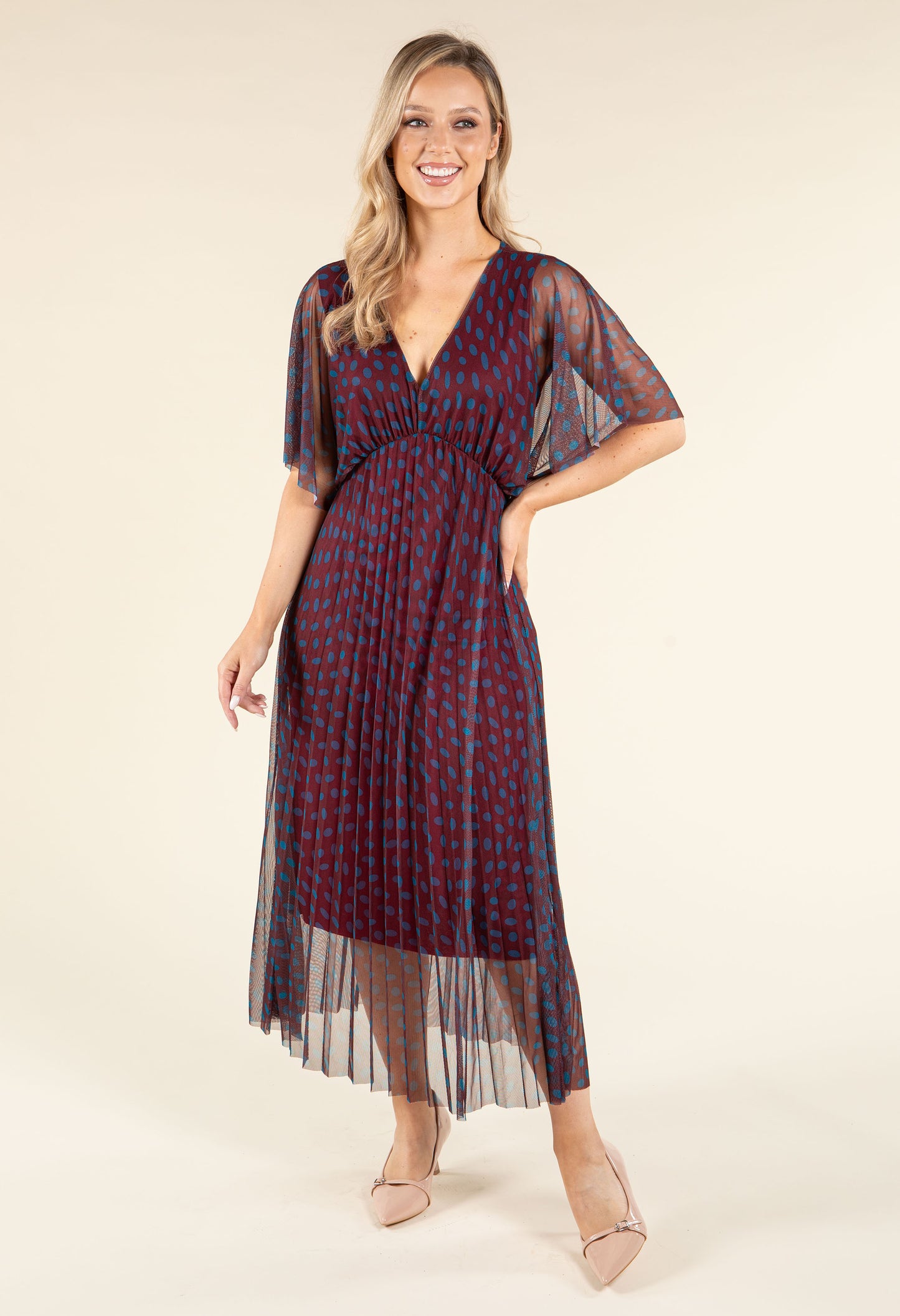 Polka Dot Mesh Dress