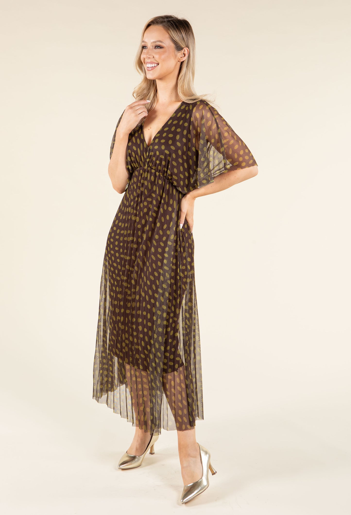 Polka Dot Mesh Dress