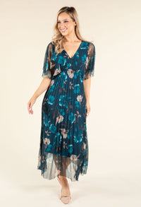 Floral Design Mesh Dress