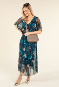 Floral Design Mesh Dress