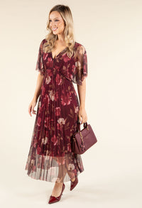 Floral Design Mesh Dress