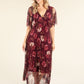 Floral Design Mesh Dress