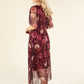 Floral Design Mesh Dress