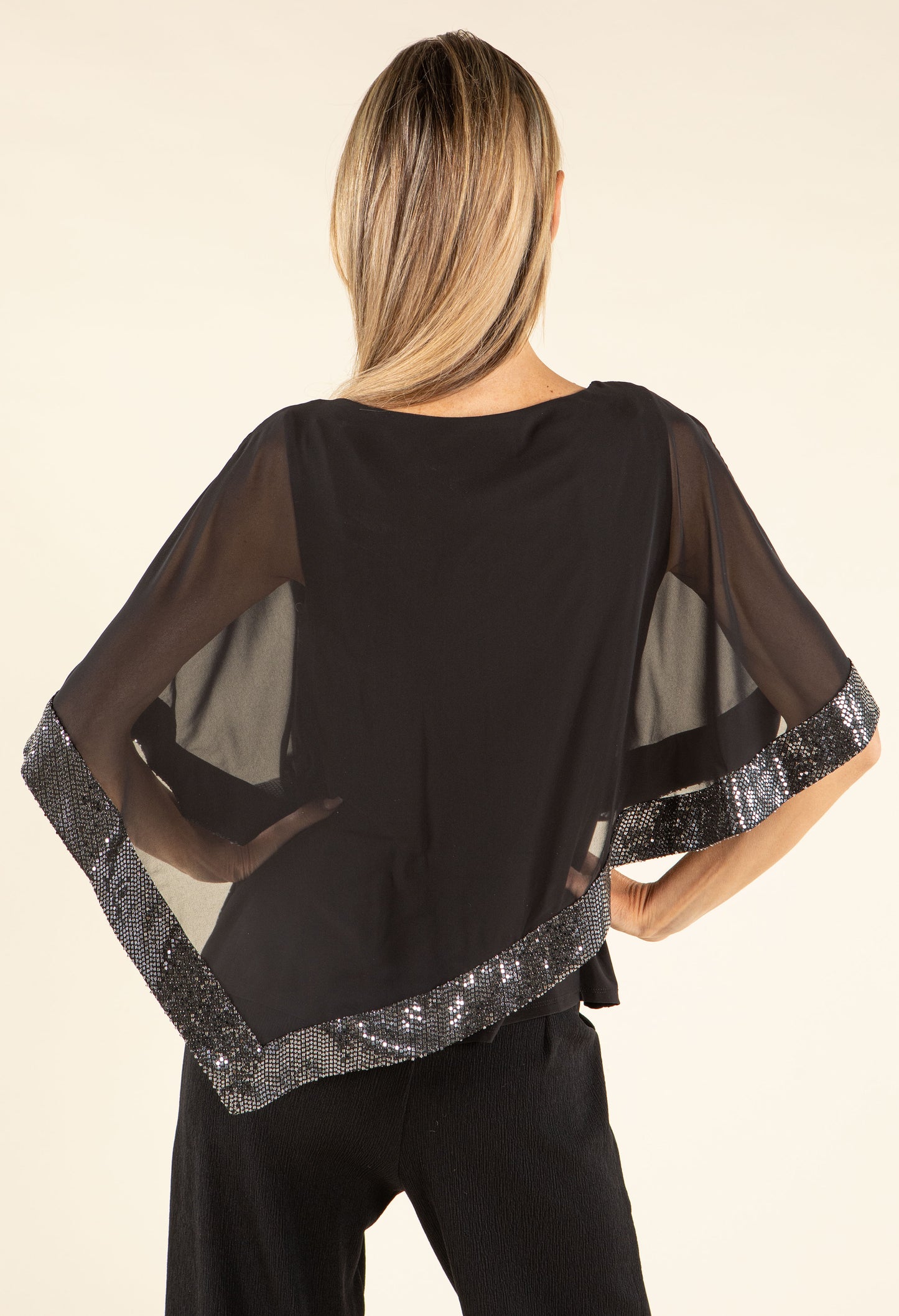 Sequin Trim Blouse