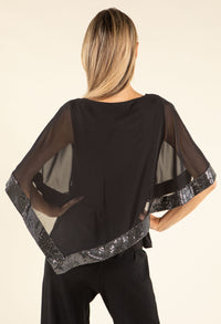 Sequin Trim Blouse
