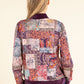 Patchwork Design Bomber Jacket