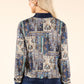 Patchwork Design Bomber Jacket