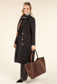 Studded Maxi Shopper Bag