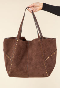 Studded Maxi Shopper Bag