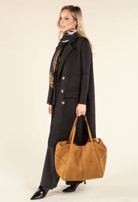 Studded Maxi Shopper Bag